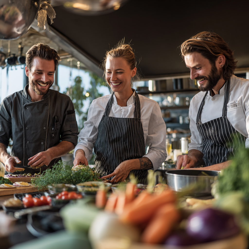 Happy European family of three generations eating healthy breakfast together at bright dining table, natural morning light, lifestyle photography